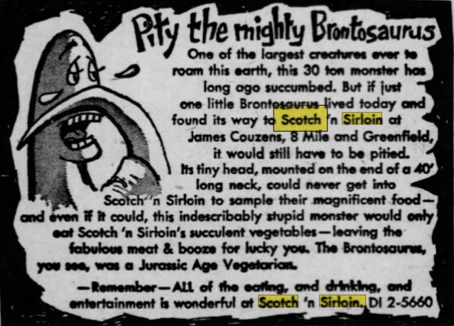 Scotch and Sirloin - June 1963 Ad